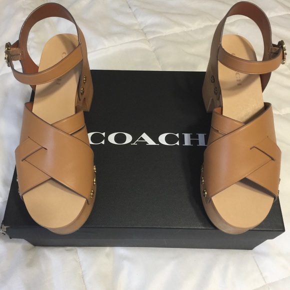 Coach Platform Leather Sandals - Picture 3 of 8